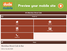 Tablet Screenshot of 815meridianstreetcafe.com